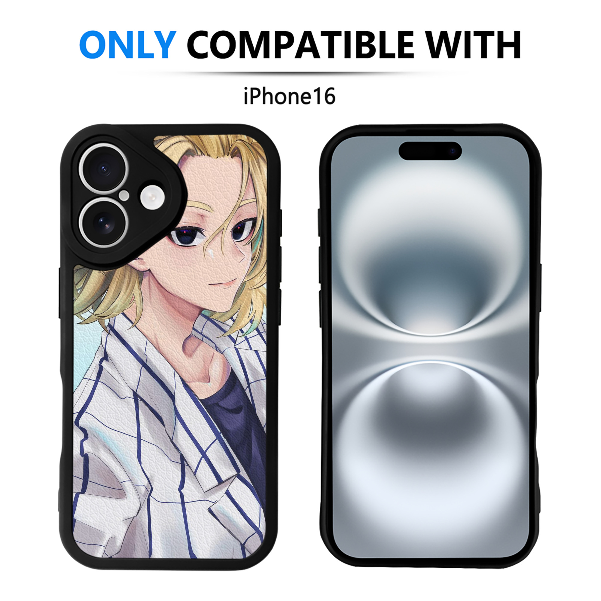 （画像用） 東京リベンジャーズ Tokyo Revengers 【iPhone 16シリーズ対応】シリコンスマホケース（レザー調） 材質：シリコン